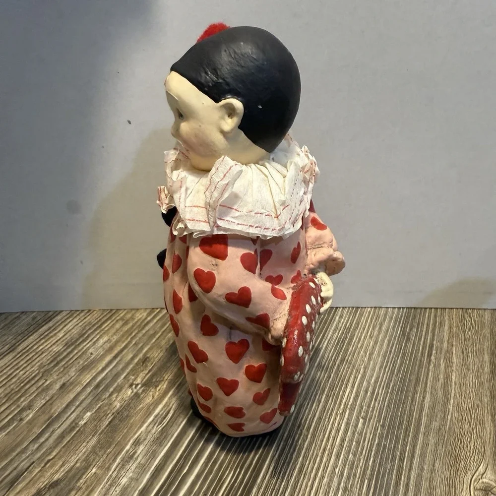 RARE Bethany Lowe Mary‎ Engelbreit Paper Mache figurine SWEET VALENTINE CLOWN
